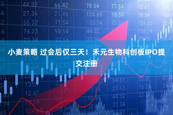 小麦策略 过会后仅三天！禾元生物科创板IPO提交注册